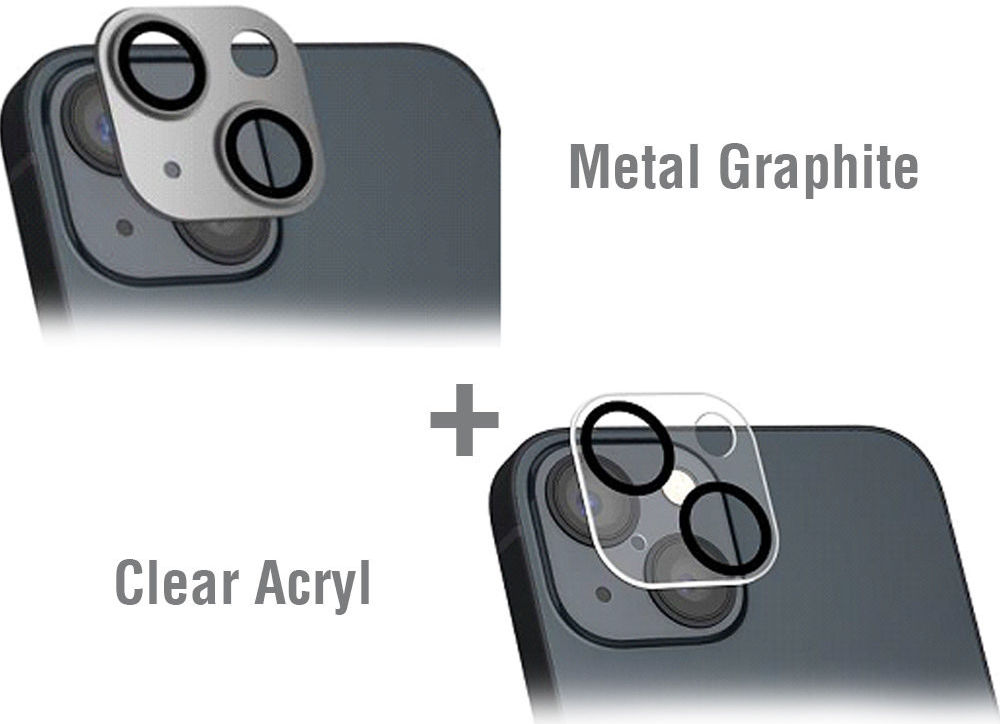 4smarts iPhone 14/14 Plus Camera Protector (2-Pack) Grijs/Transparant afbeelding 4