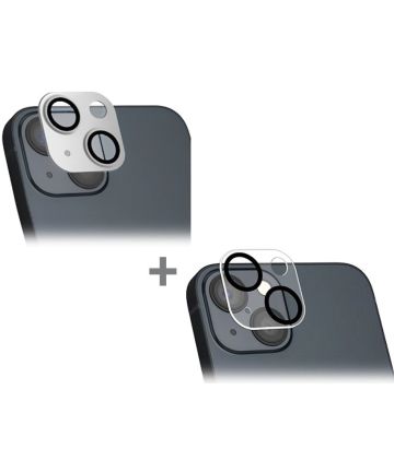 4smarts iPhone 14/14 Plus Camera Protector (2-Pack) Zilver/Transparant Screen Protectors