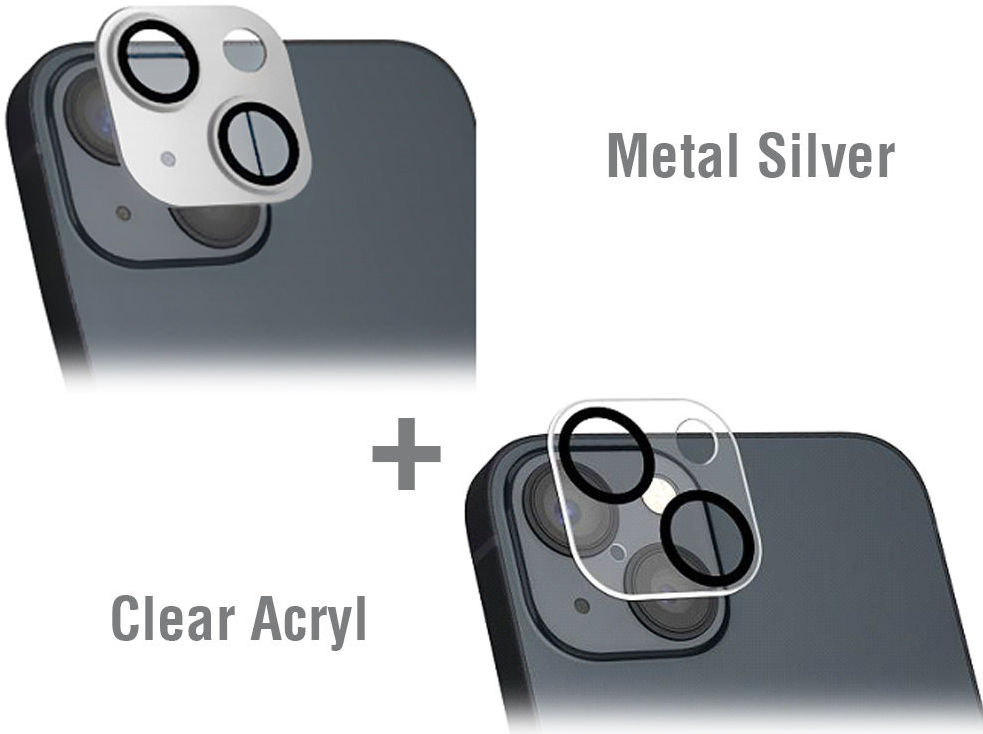4smarts iPhone 14/14 Plus Camera Protector (2-Pack) Zilver/Transparant afbeelding 4
