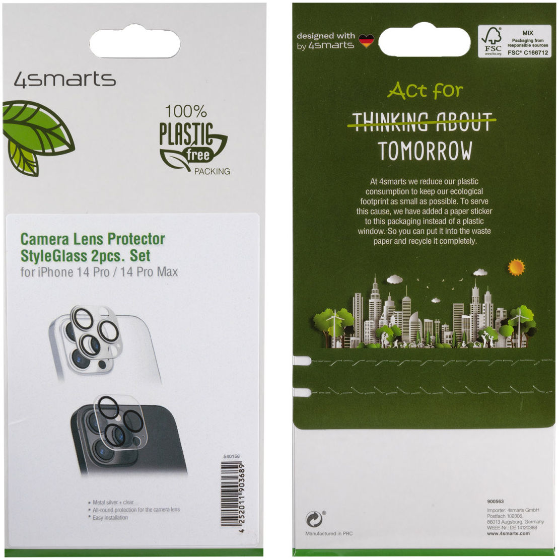 4smarts iPhone 14 Pro (Max) Camera Protector (2-Pack) Zilver/Clear afbeelding 5
