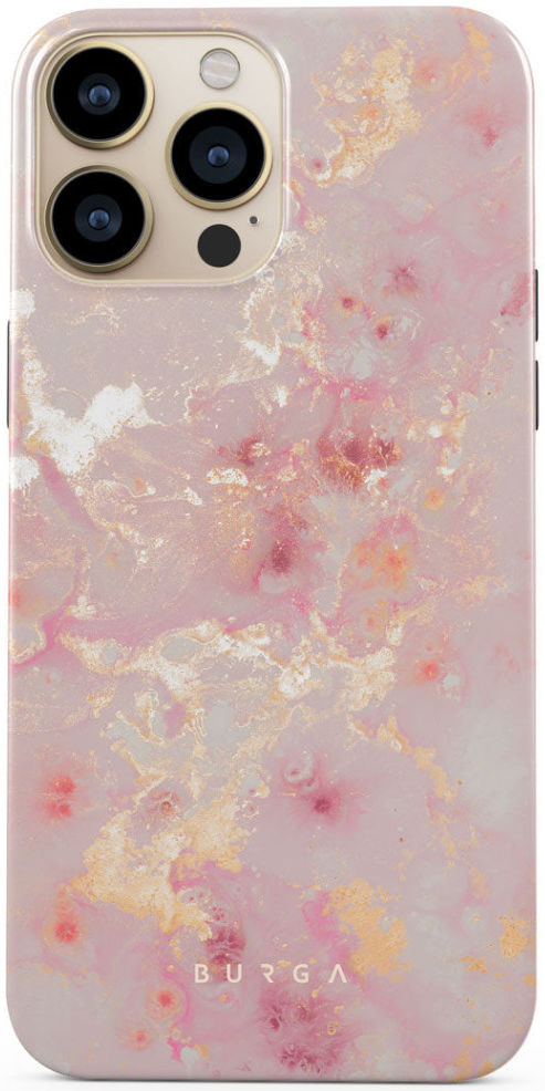 Burga Tough Case Apple iPhone 14 Pro Hoesje Golden Coral Print afbeelding 1