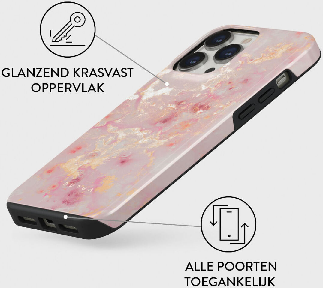 Burga Tough Case Apple iPhone 14 Pro Max Hoesje Golden Coral afbeelding 4