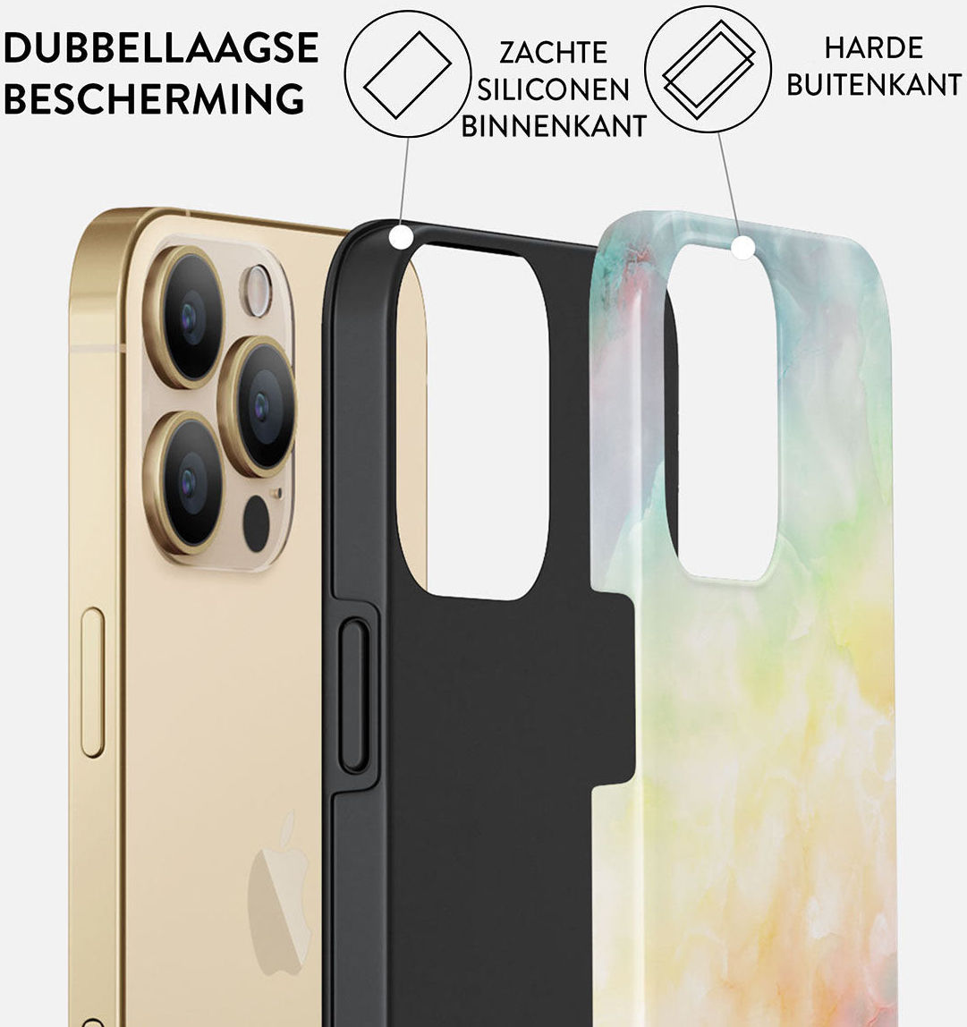 Burga Tough Case Apple iPhone 14 Pro Max Hoesje New Flame Rainbow afbeelding 2