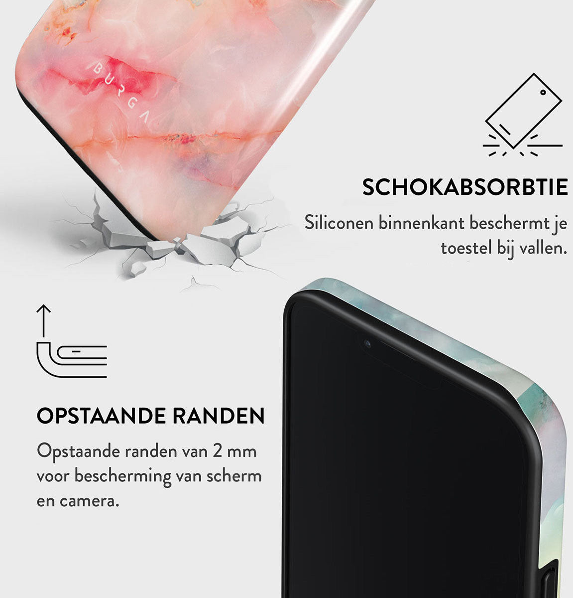 Burga Tough Case Apple iPhone 14 Pro Max Hoesje New Flame Rainbow afbeelding 5
