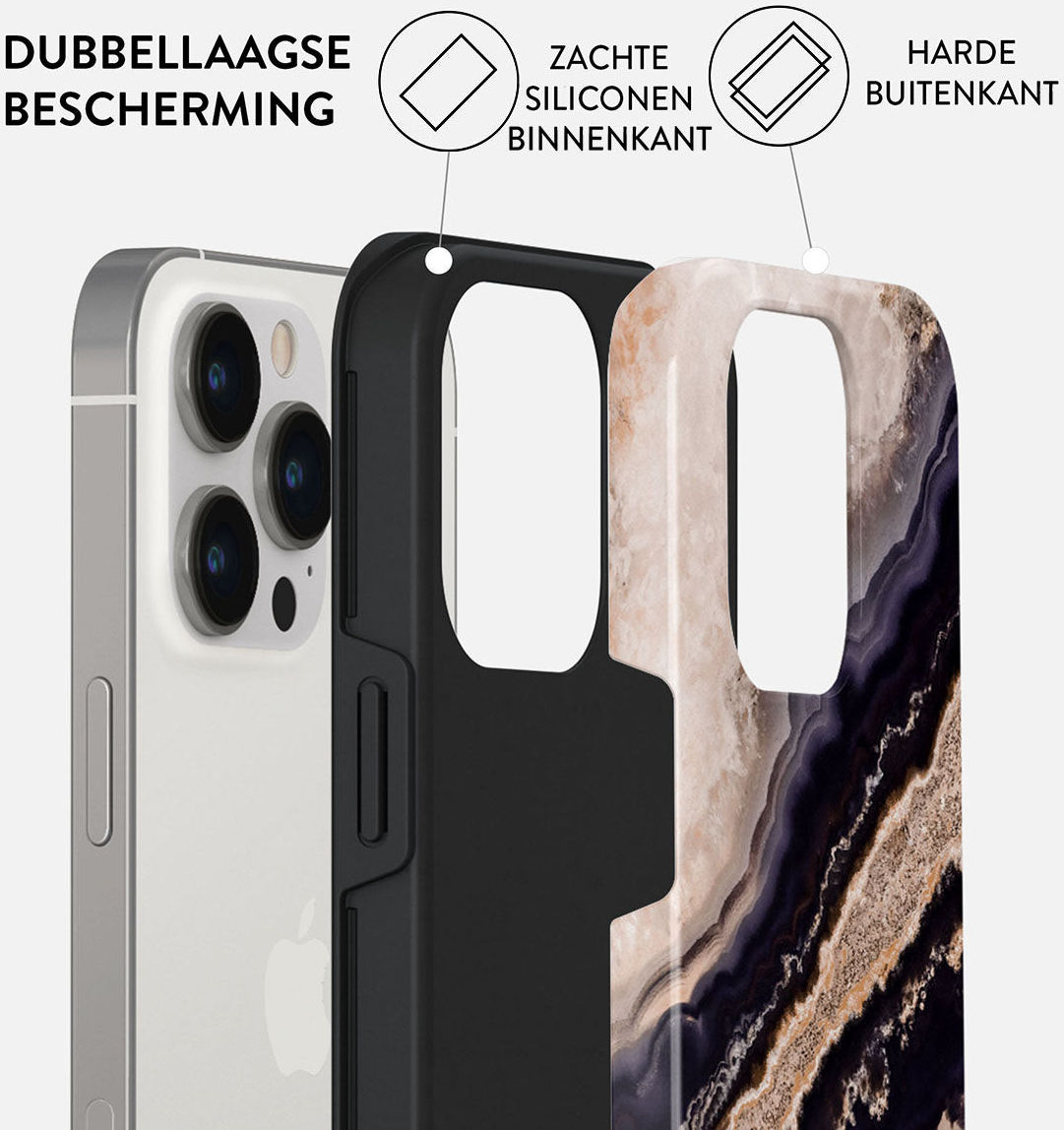 Burga Tough Case Apple iPhone 14 Pro Hoesje Royal Blue Print afbeelding 2