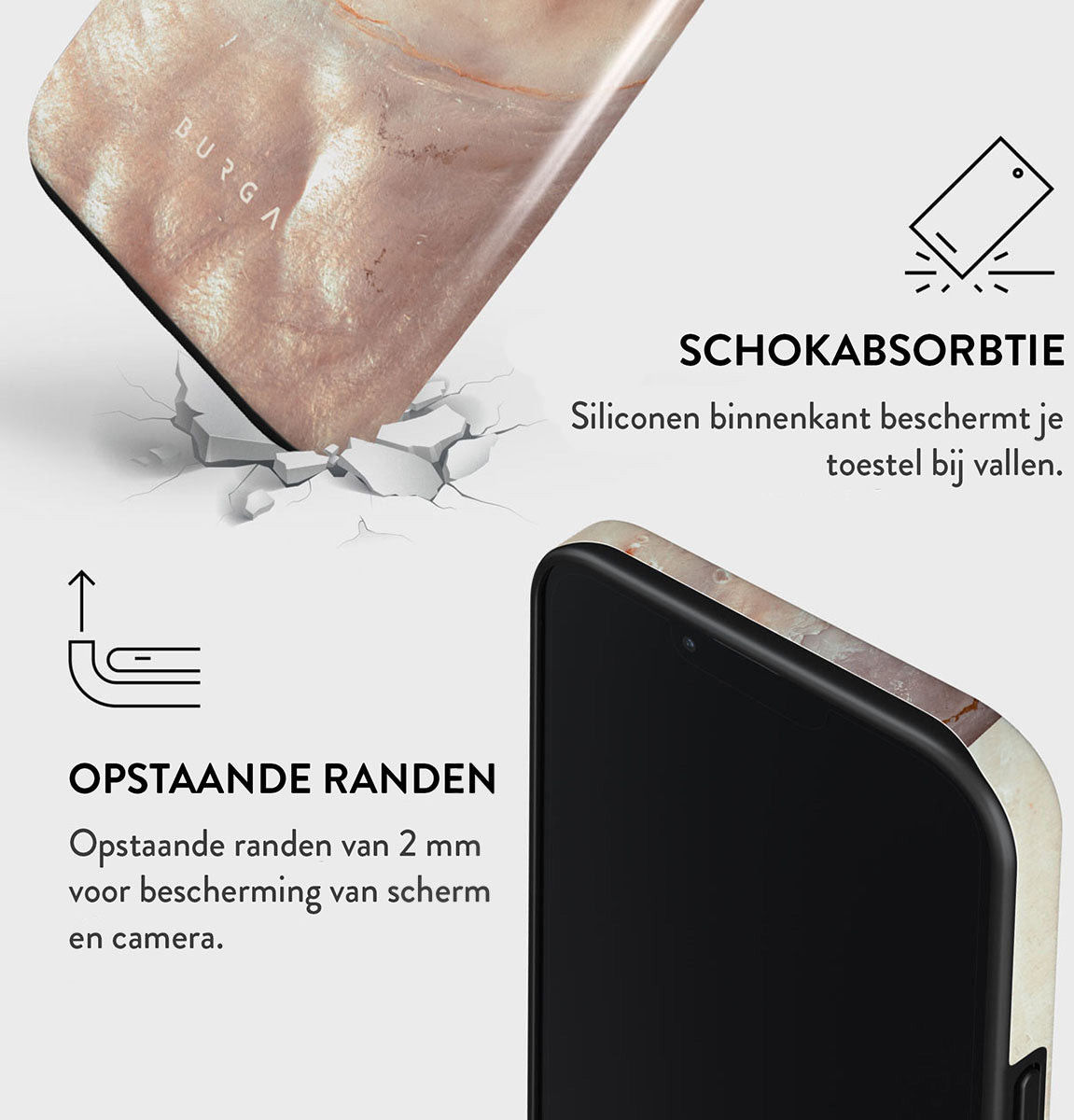 Burga Tough Case Apple iPhone 14 Pro Hoesje Serene Sunset Print afbeelding 5