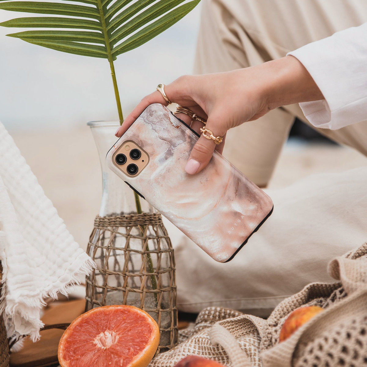 Burga Tough Case Apple iPhone 14 Hoesje Serene Sunset Print afbeelding 8