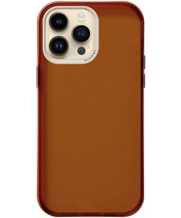 Nudient Form Case Apple iPhone 14 Pro Hoesje Transparant/Bruin Hoesjes