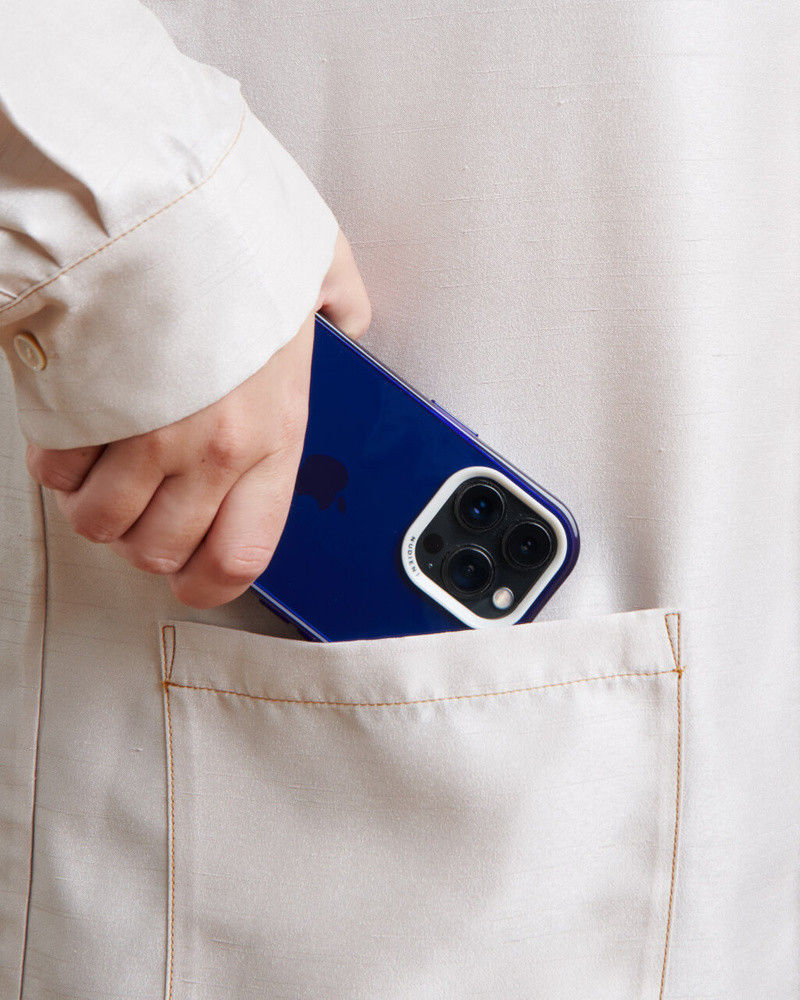 Nudient Form Case Apple iPhone 14 Pro Max Hoesje Transparant/Blauw afbeelding 6