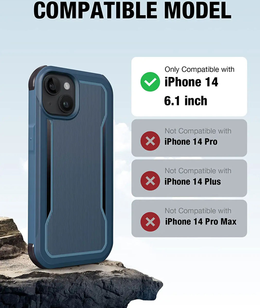 Raptic Fort MagSafe Apple iPhone 14 Hoesje Militair Getest 6M Blauw afbeelding 7