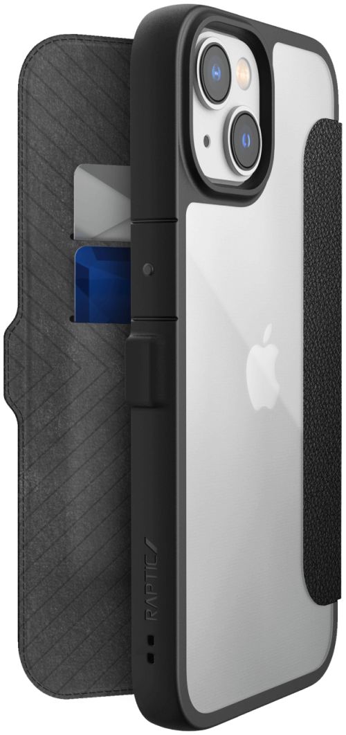 Raptic Urban Folio Apple iPhone 14 Hoesje Duurzaam Book Case Zwart afbeelding 1