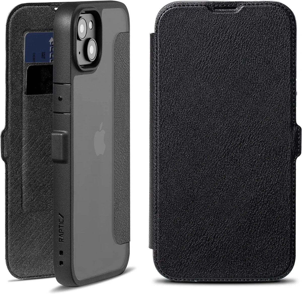 Raptic Urban Folio Apple iPhone 14 Hoesje Duurzaam Book Case Zwart afbeelding 10