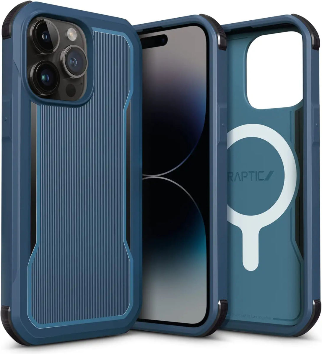 Raptic Fort MagSafe Apple iPhone 14 Pro Hoesje Militair Getest Blauw afbeelding 1