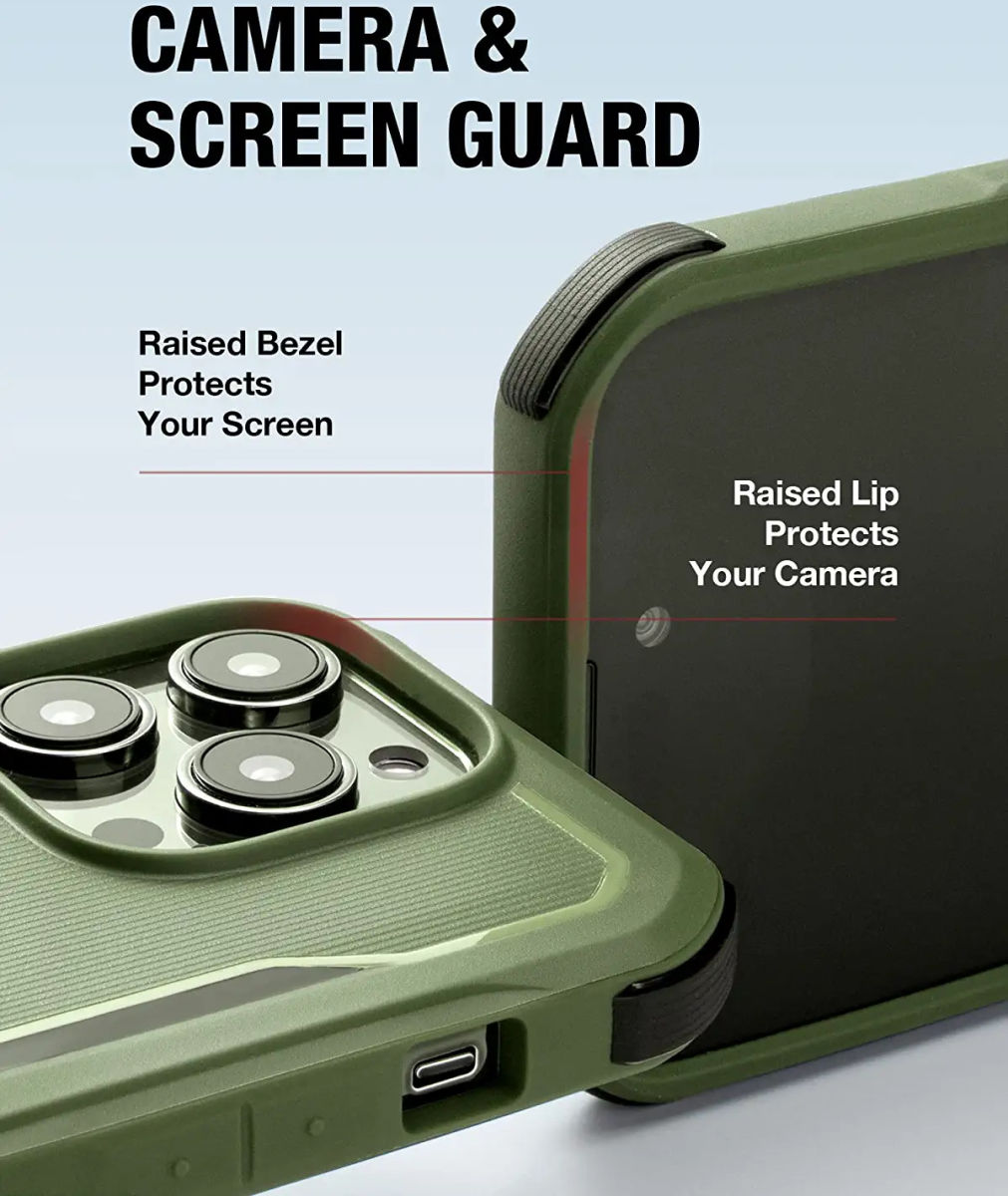 Raptic Fort MagSafe Apple iPhone 14 Pro Hoesje Militair Getest Groen afbeelding 6