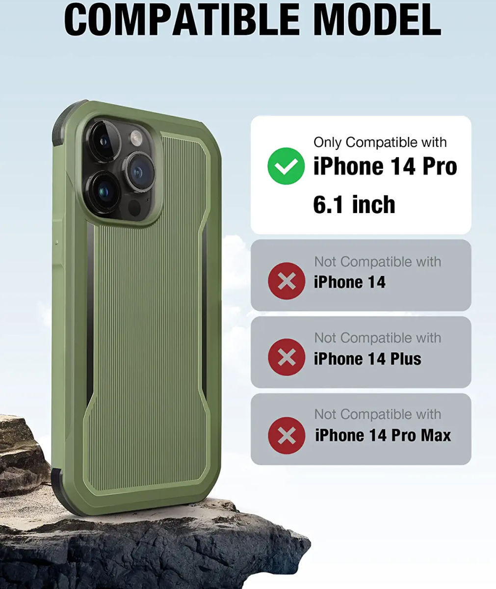 Raptic Fort MagSafe Apple iPhone 14 Pro Hoesje Militair Getest Groen afbeelding 7