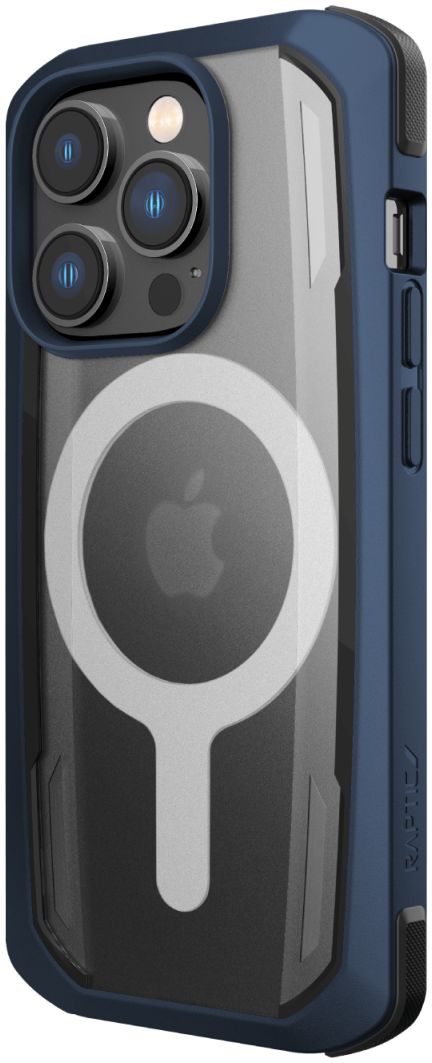 Raptic Secure MagSafe iPhone 14 Pro Hoesje Duurzaam Back Cover Blauw afbeelding 2
