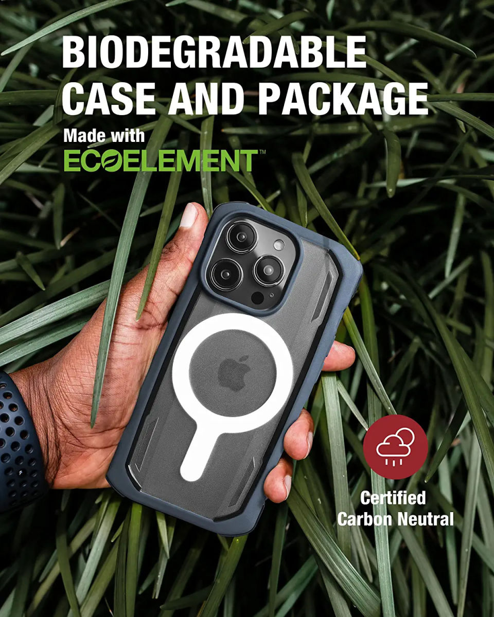 Raptic Secure MagSafe iPhone 14 Pro Hoesje Duurzaam Back Cover Blauw afbeelding 5