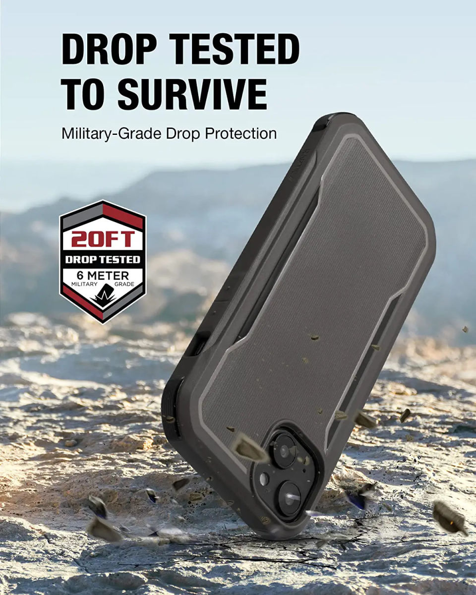 Raptic Fort MagSafe Apple iPhone 14 Plus Hoesje Militair Getest Zwart afbeelding 4