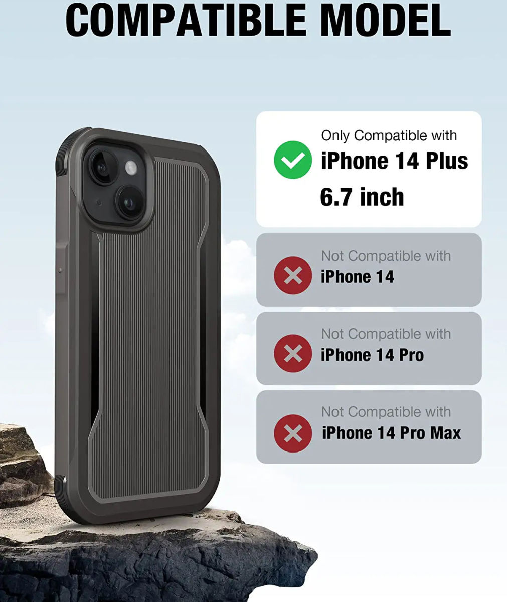 Raptic Fort MagSafe Apple iPhone 14 Plus Hoesje Militair Getest Zwart afbeelding 7