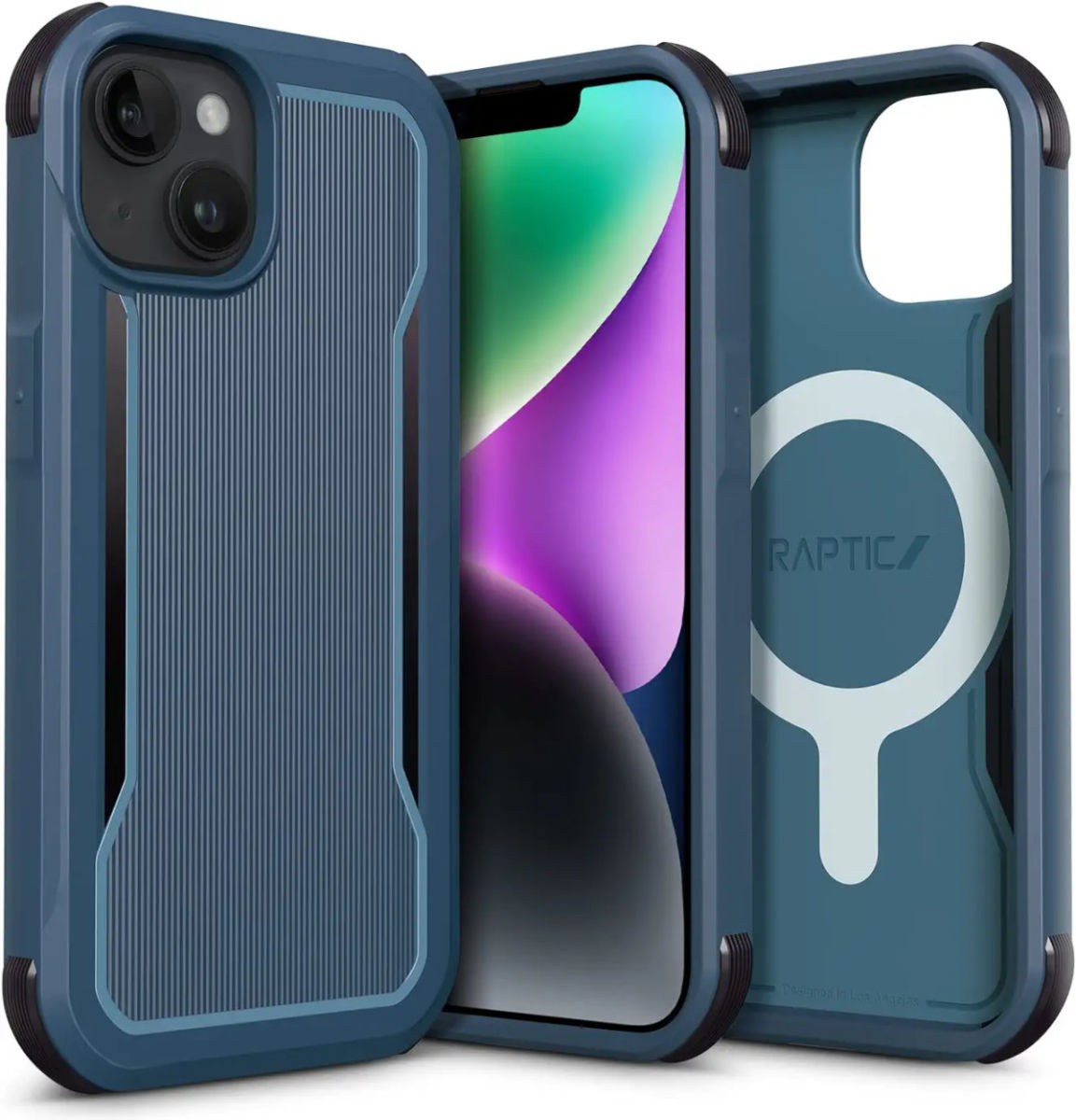 Raptic Fort MagSafe Apple iPhone 14 Plus Hoesje Militair Getest Blauw afbeelding 1