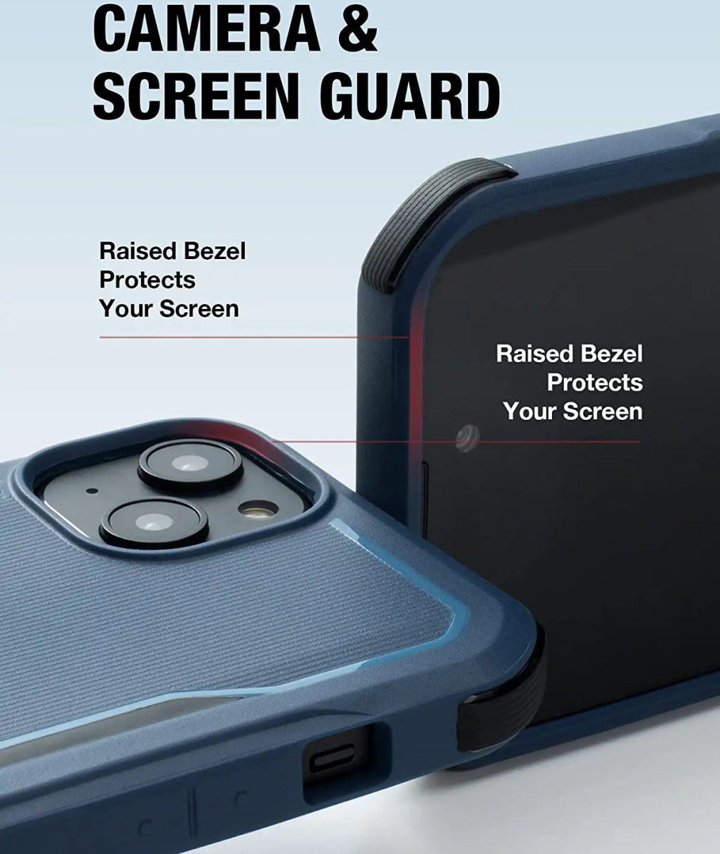 Raptic Fort MagSafe Apple iPhone 14 Plus Hoesje Militair Getest Blauw afbeelding 6