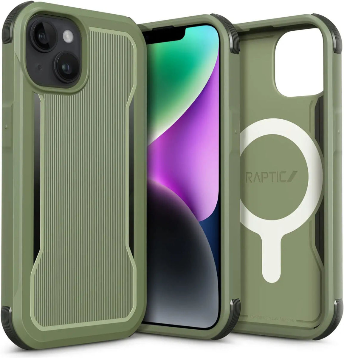 Raptic Fort MagSafe Apple iPhone 14 Plus Hoesje Militair Getest Groen afbeelding 1