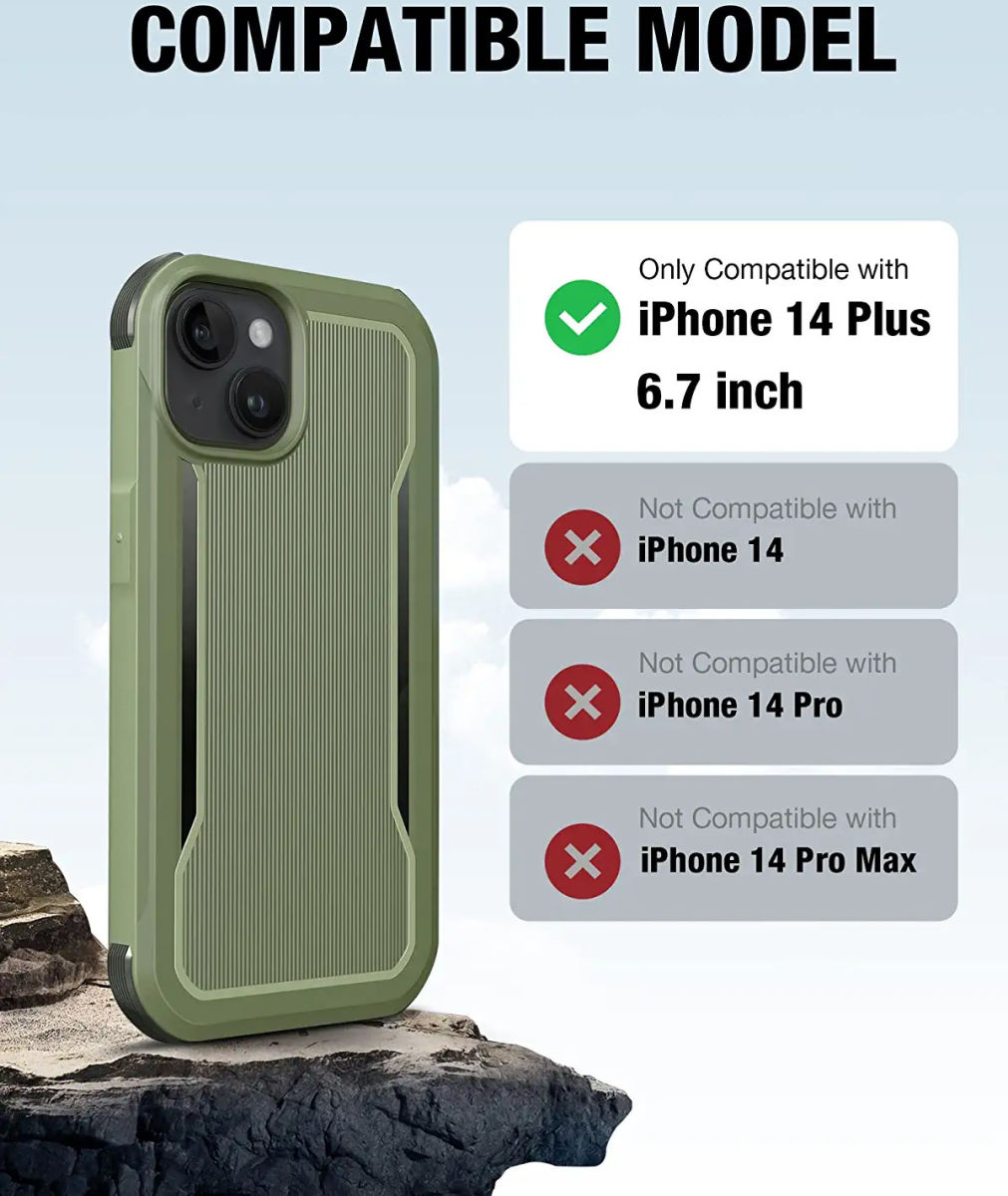 Raptic Fort MagSafe Apple iPhone 14 Plus Hoesje Militair Getest Groen afbeelding 7