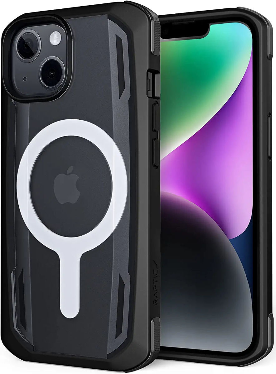 Raptic Secure MagSafe iPhone 14 Plus Hoesje Duurzaam Back Cover Zwart afbeelding 1