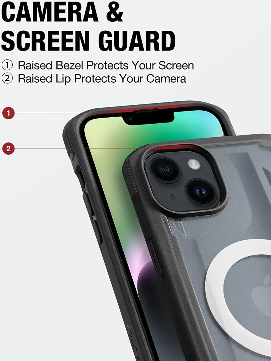 Raptic Secure MagSafe iPhone 14 Plus Hoesje Duurzaam Back Cover Zwart afbeelding 6