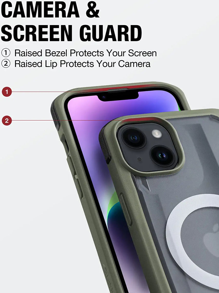 Raptic Secure MagSafe iPhone 14 Plus Hoesje Duurzaam Back Cover Groen afbeelding 6
