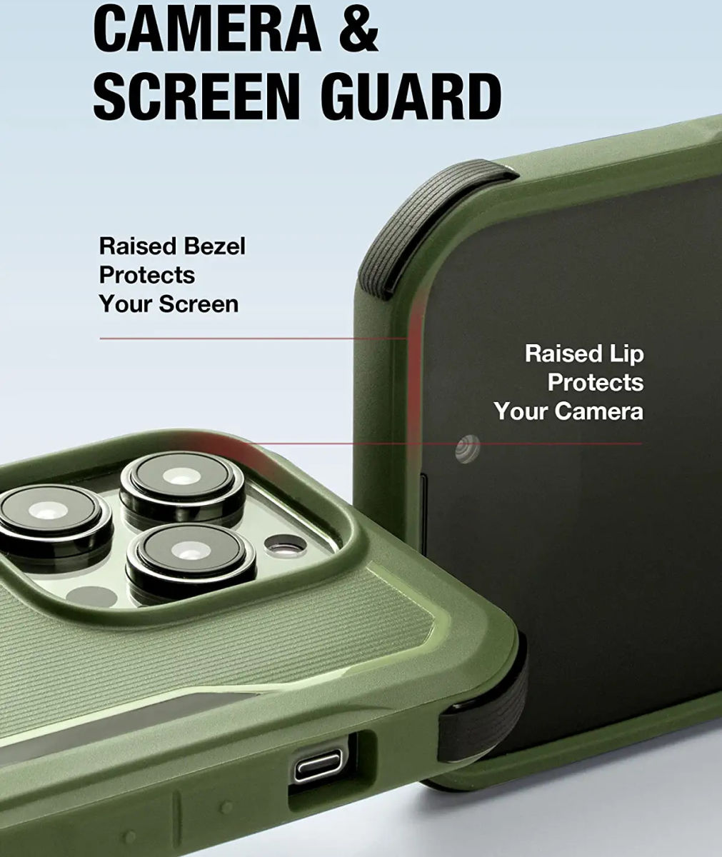 Raptic Fort MagSafe iPhone 14 Pro Max Hoesje Militair Getest 6M Groen afbeelding 6