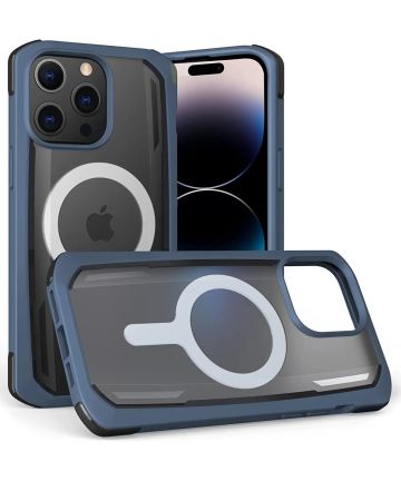 Raptic Secure MagSafe Apple iPhone 14 Pro Max Hoesje Duurzaam Blauw Hoesjes