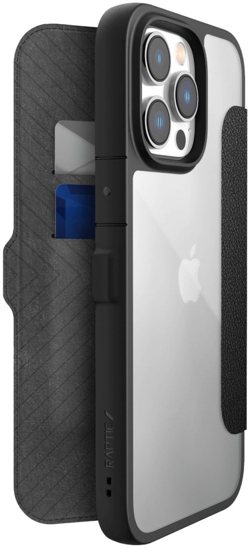 Raptic Urban Folio for iPhone 14 Pro Case, Wallet Case with Card IPhon 14