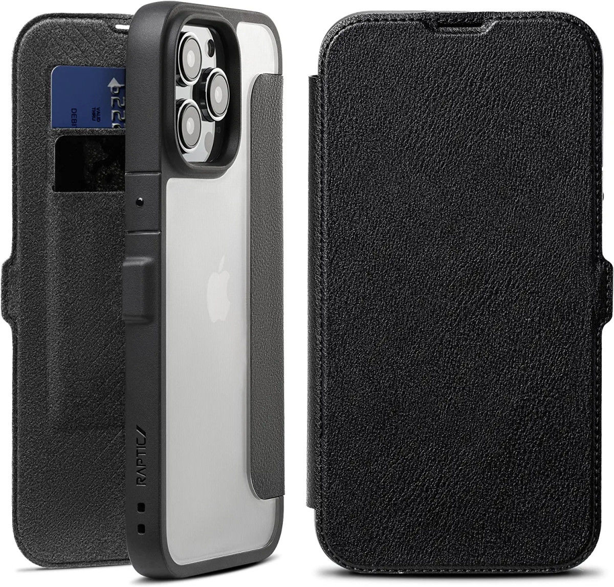 Raptic Urban Folio iPhone 14 Pro Max Hoesje Duurzaam Book Case Zwart afbeelding 10