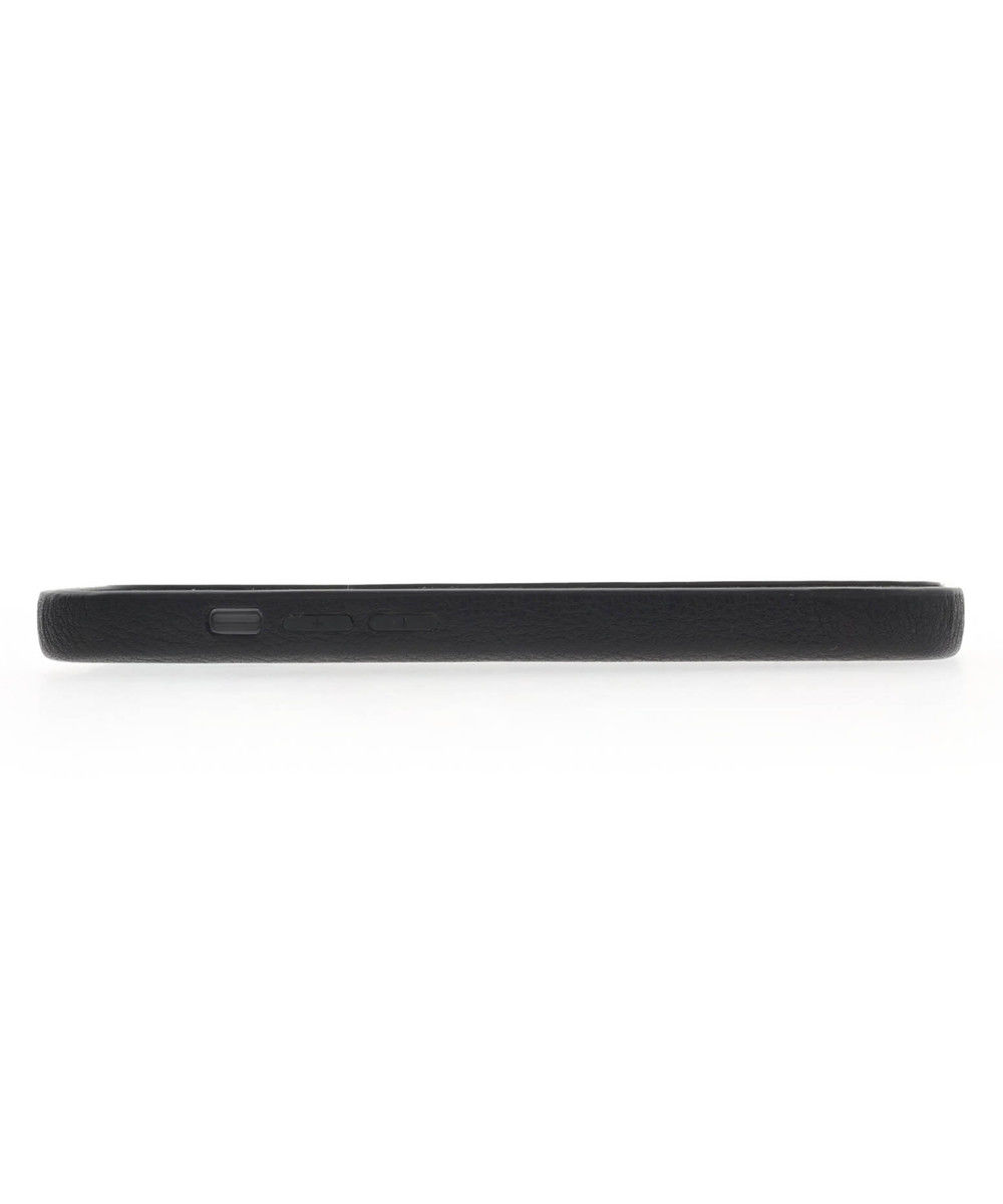 Minim Apple iPhone 14 Hoesje Echt Leer Back Cover Zwart afbeelding 5