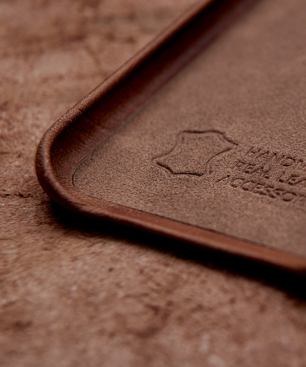 Minim Apple iPhone 14 Hoesje Echt Leer Back Cover Cognac afbeelding 5