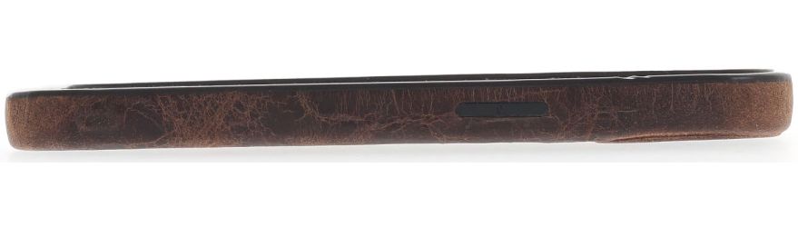 Minim Apple iPhone 14 Hoesje Echt Leer Back Cover Bruin afbeelding 7