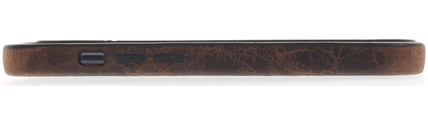 Minim Apple iPhone 14 Hoesje Echt Leer Back Cover Bruin afbeelding 6