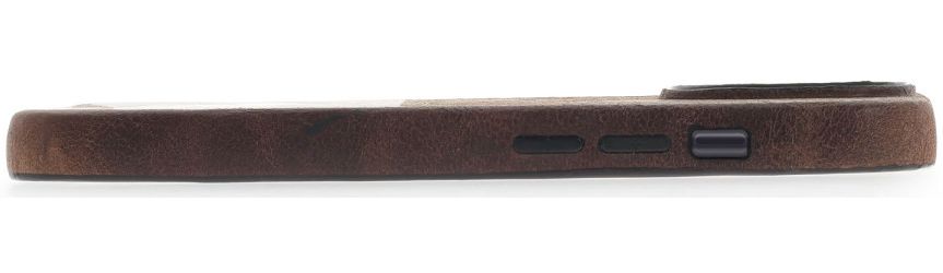 Minim Apple iPhone 14 Pro Hoesje Echt Leer Back Cover Bruin afbeelding 8
