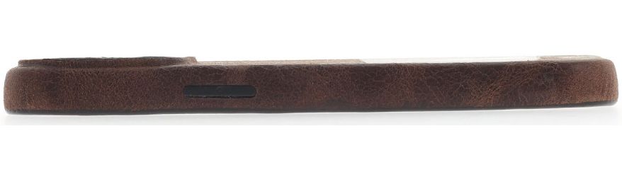 Minim Apple iPhone 14 Pro Hoesje Echt Leer Back Cover Bruin afbeelding 7