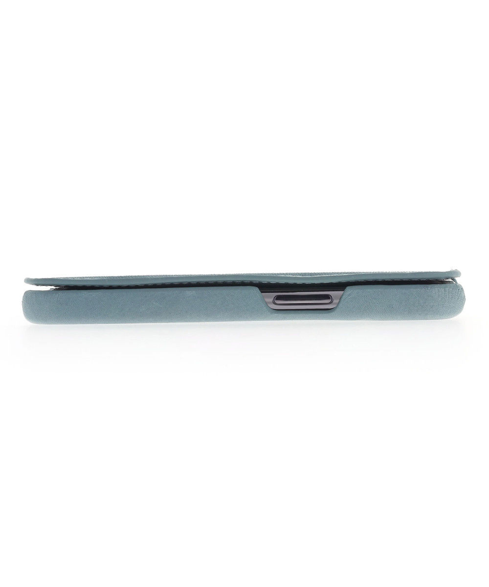 Minim Apple iPhone 14 Hoesje Wallet Book Case Echt Leer Blauw afbeelding 11