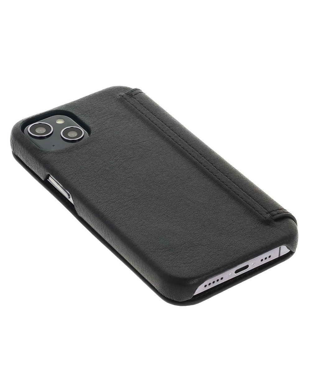 Minim Apple iPhone 14 Plus Hoesje Wallet Book Case Echt Leer Zwart afbeelding 5
