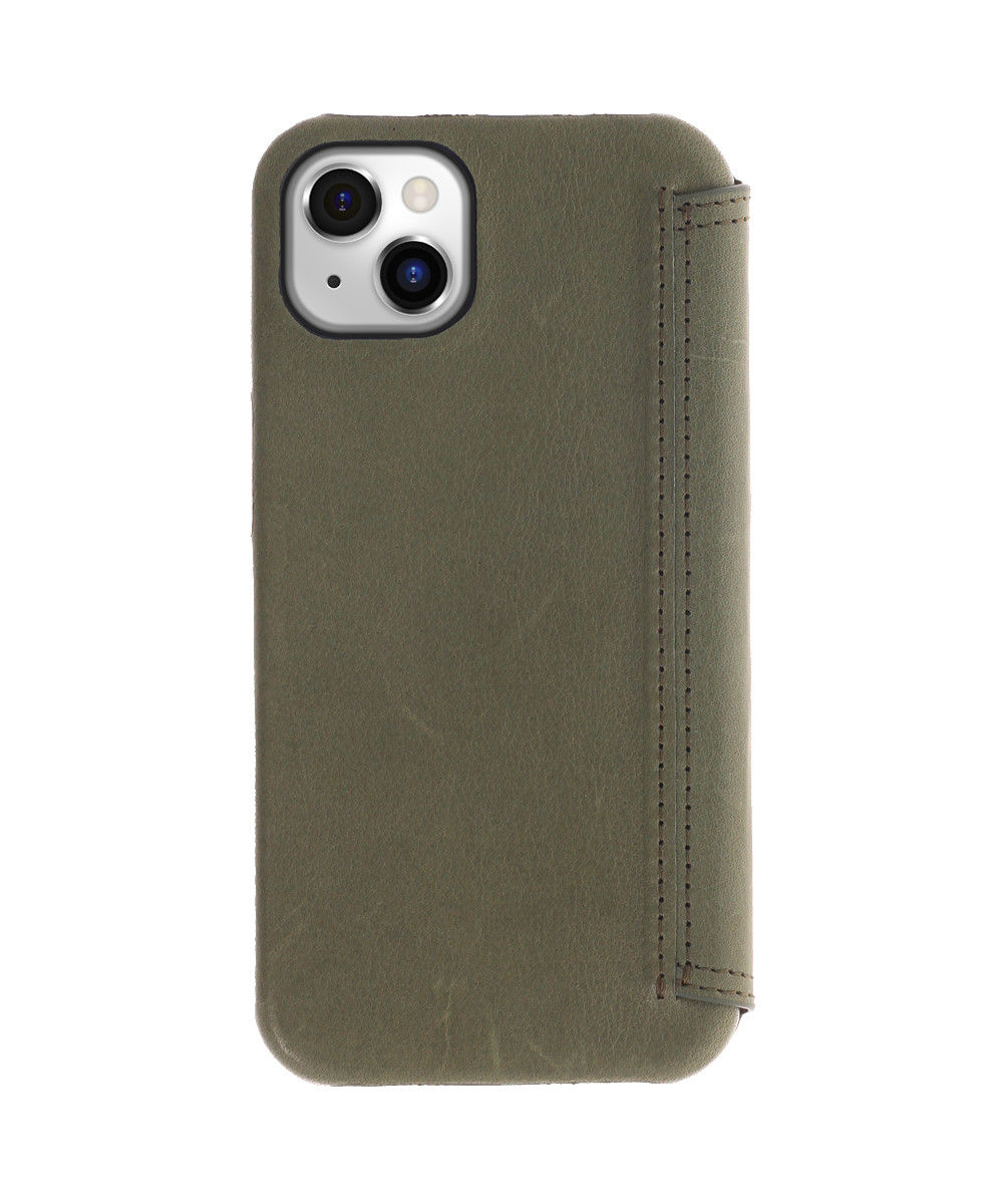 Minim Apple iPhone 14 Plus Hoesje Wallet Book Case Echt Leer Groen afbeelding 2