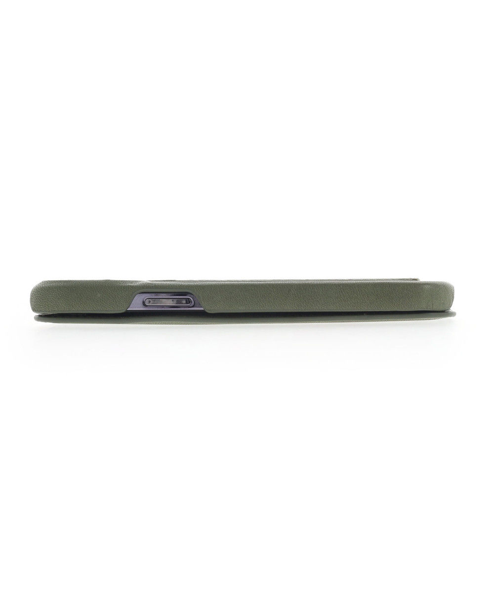 Minim Apple iPhone 14 Plus Hoesje Wallet Book Case Echt Leer Groen afbeelding 6