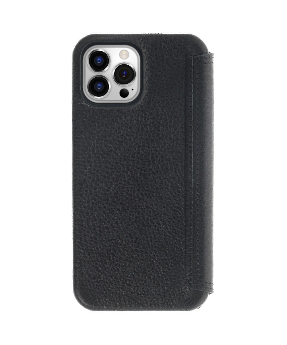 Minim Apple iPhone 14 Pro Max Hoesje Wallet Book Case Echt Leer Zwart afbeelding 2