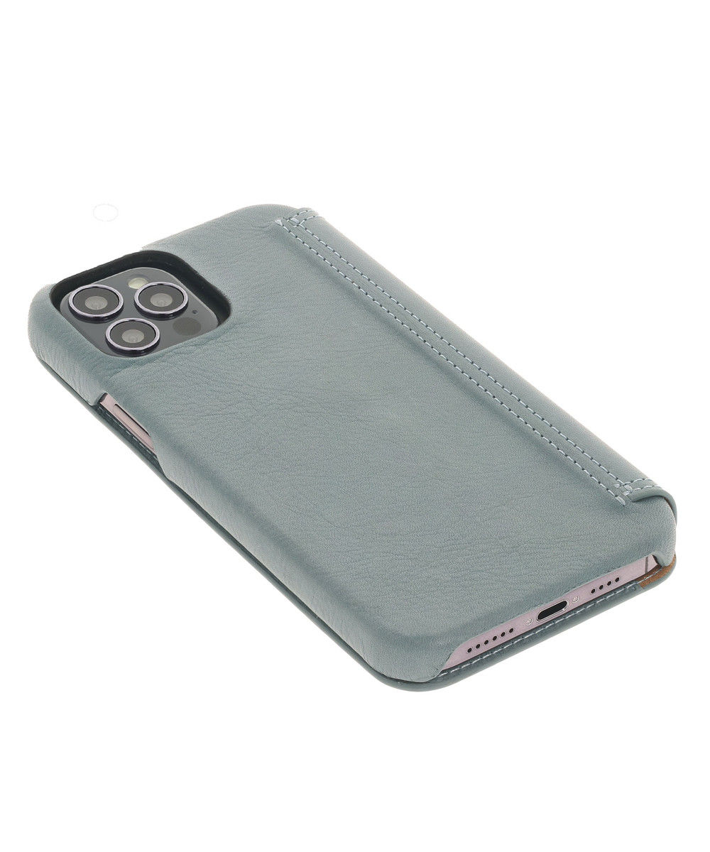 Minim Apple iPhone 14 Pro Max Hoesje Wallet Book Case Echt Leer Blauw afbeelding 9