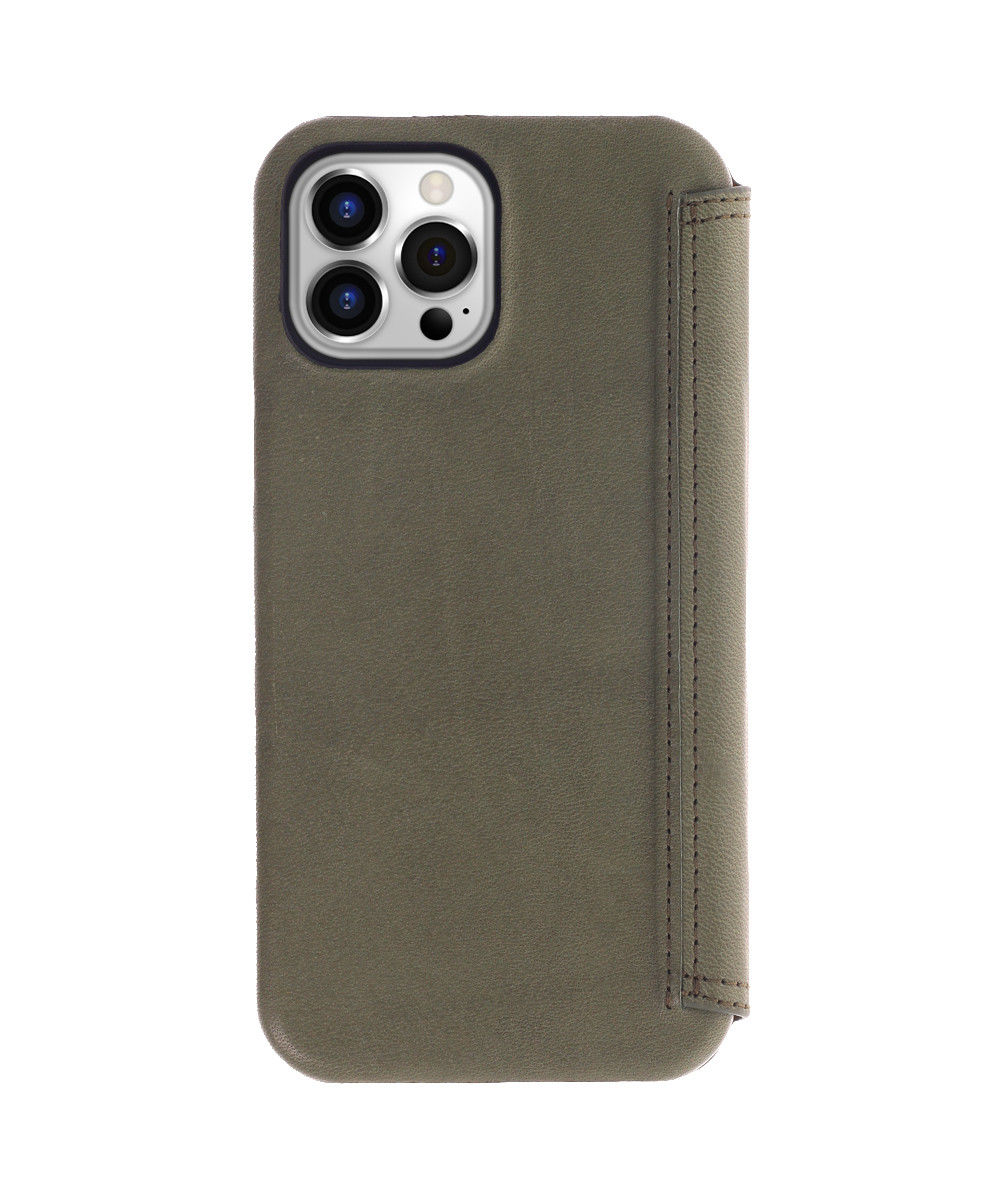 Minim Apple iPhone 14 Pro Max Hoesje Wallet Book Case Echt Leer Groen afbeelding 2