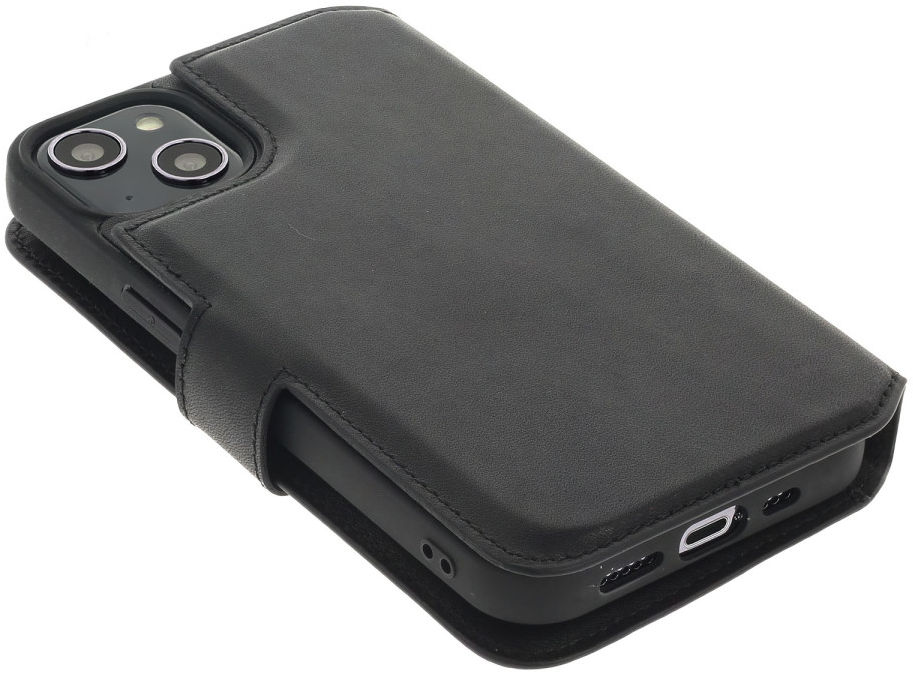 Minim 2-in-1 Apple iPhone 14 Hoesje Book Case en Back Cover Zwart afbeelding 5