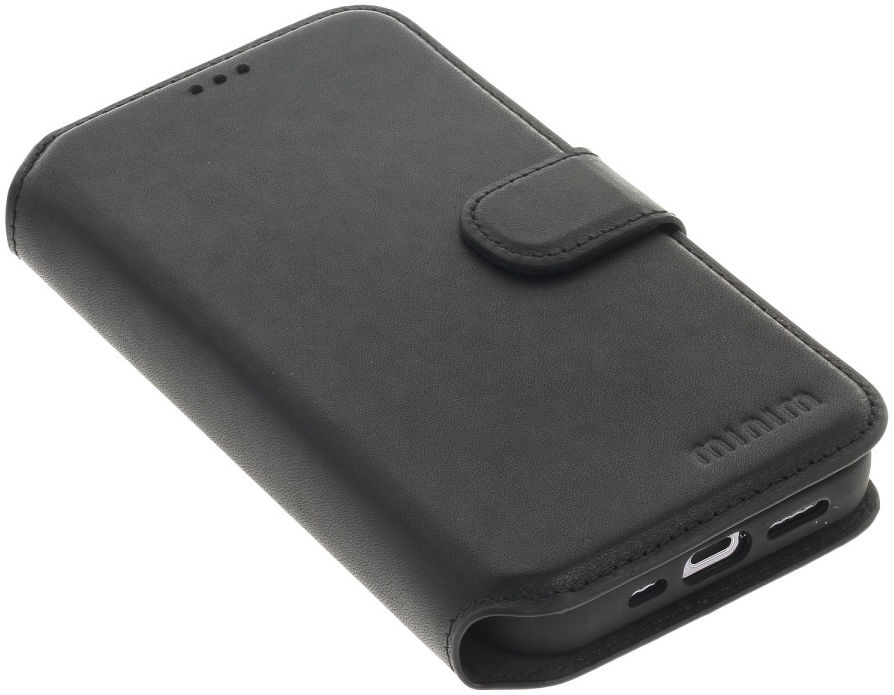 Minim 2-in-1 Apple iPhone 14 Hoesje Book Case en Back Cover Zwart afbeelding 6