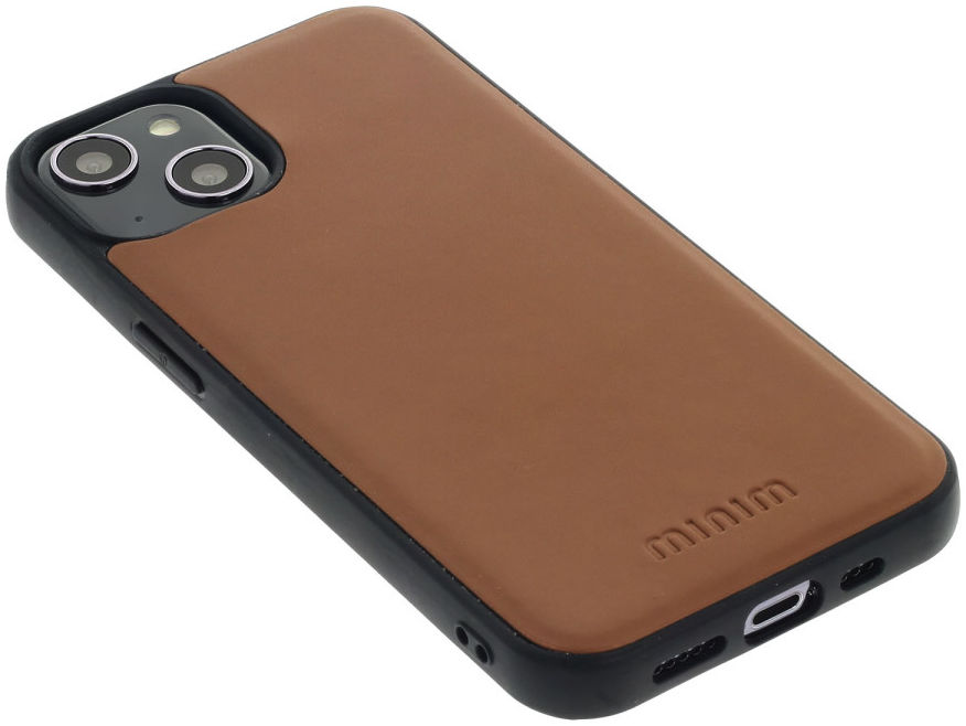 Minim 2-in-1 Apple iPhone 14 Hoesje Book Case en Back Cover Bruin afbeelding 8